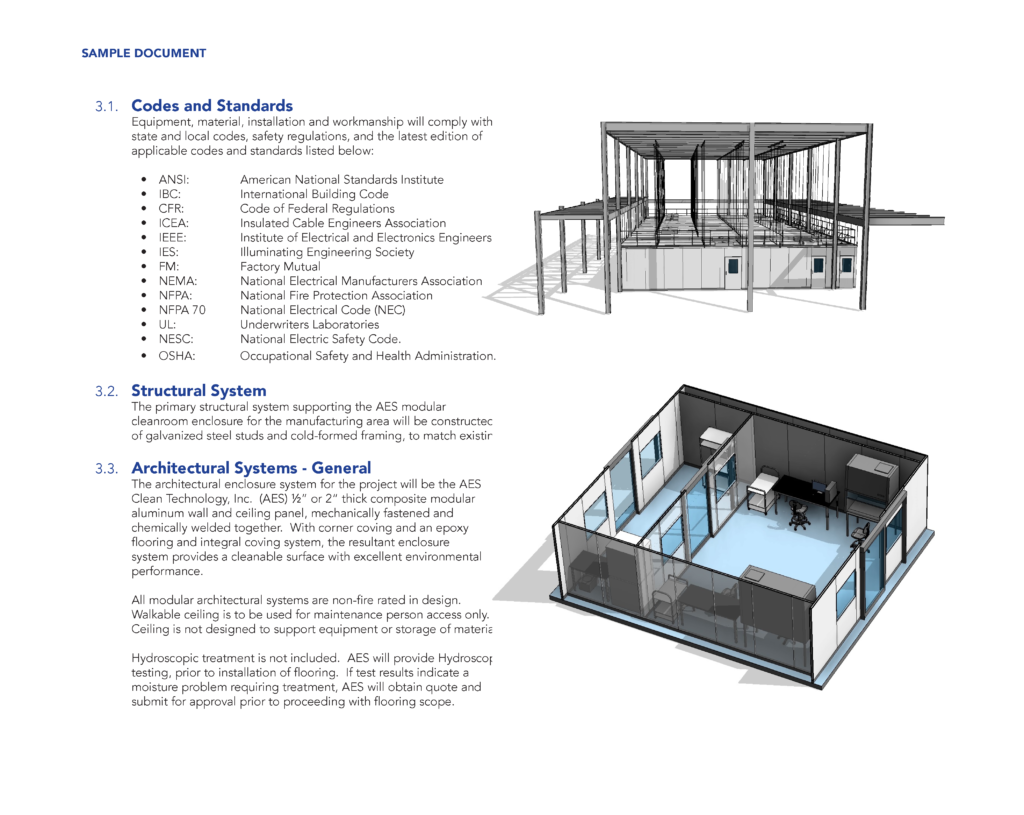 Cleanroom Facility Programming Aes Clean Technology